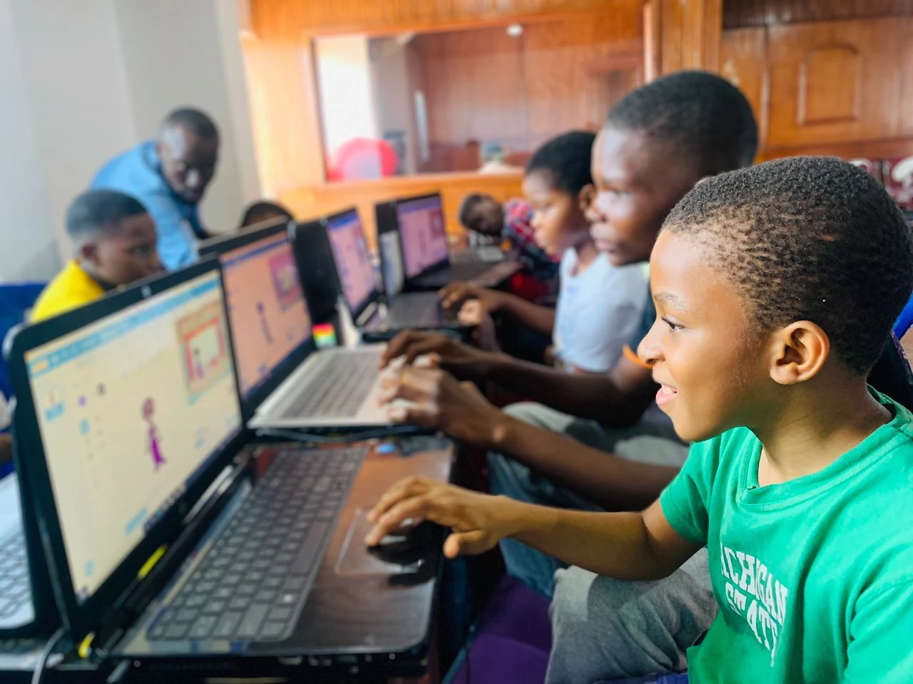 Kids Coding track in session